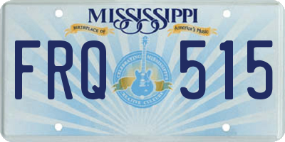MS license plate FRQ515