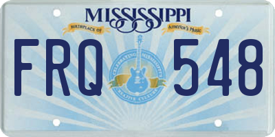 MS license plate FRQ548