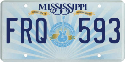 MS license plate FRQ593
