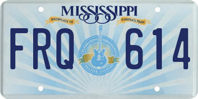 MS license plate FRQ614