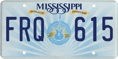 MS license plate FRQ615