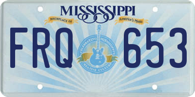 MS license plate FRQ653