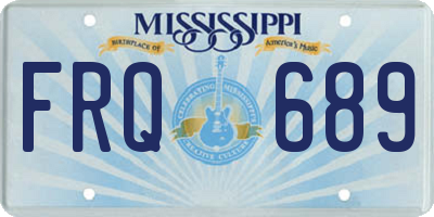 MS license plate FRQ689