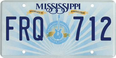 MS license plate FRQ712