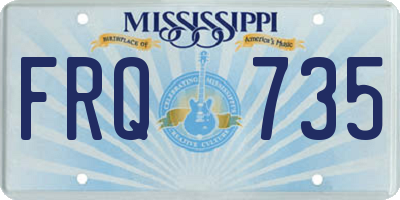 MS license plate FRQ735