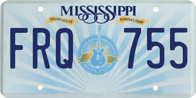 MS license plate FRQ755