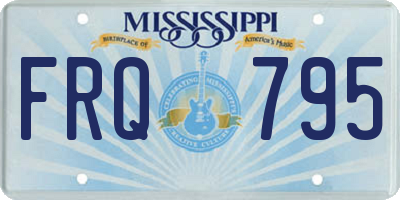 MS license plate FRQ795