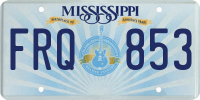 MS license plate FRQ853