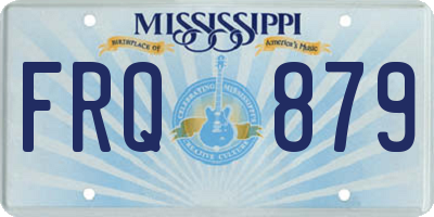 MS license plate FRQ879