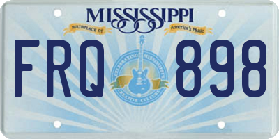 MS license plate FRQ898