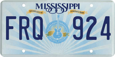 MS license plate FRQ924