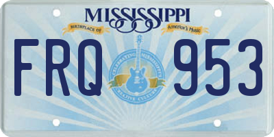 MS license plate FRQ953