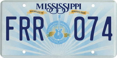 MS license plate FRR074