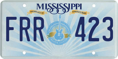 MS license plate FRR423