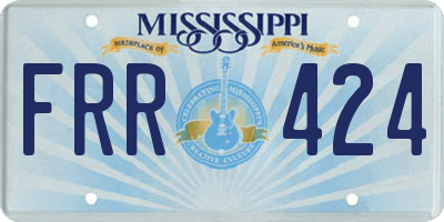MS license plate FRR424