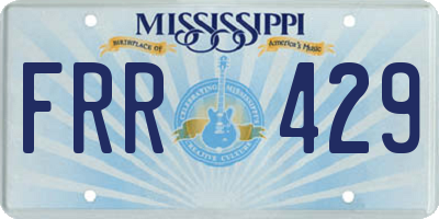 MS license plate FRR429