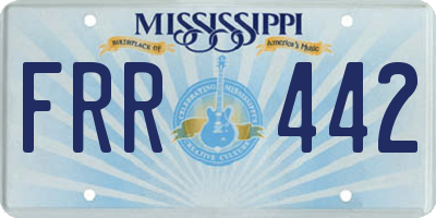 MS license plate FRR442