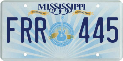 MS license plate FRR445