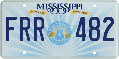 MS license plate FRR482