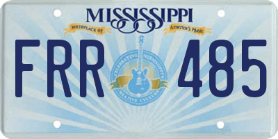 MS license plate FRR485