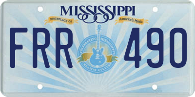 MS license plate FRR490