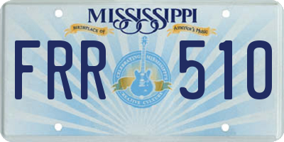 MS license plate FRR510