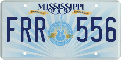 MS license plate FRR556