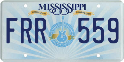 MS license plate FRR559