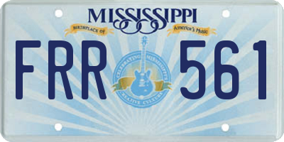 MS license plate FRR561