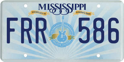 MS license plate FRR586