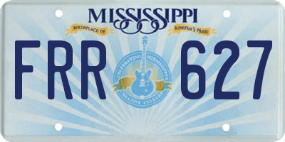MS license plate FRR627