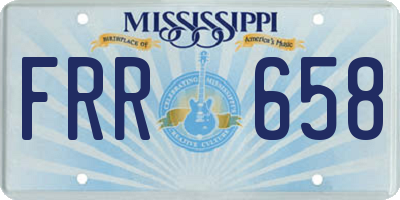 MS license plate FRR658
