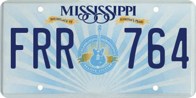 MS license plate FRR764
