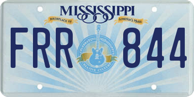 MS license plate FRR844