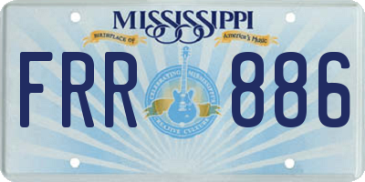 MS license plate FRR886
