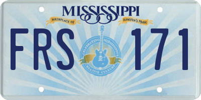 MS license plate FRS171