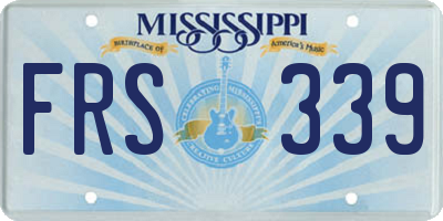 MS license plate FRS339