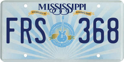 MS license plate FRS368