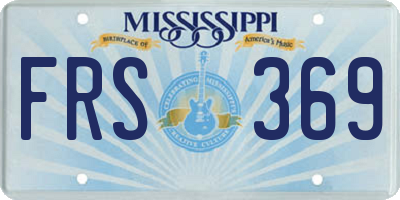 MS license plate FRS369