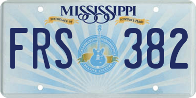 MS license plate FRS382