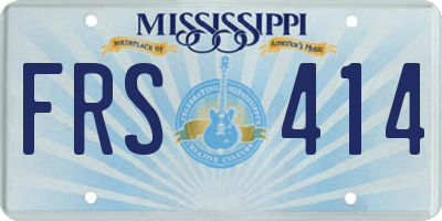 MS license plate FRS414