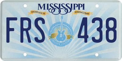 MS license plate FRS438