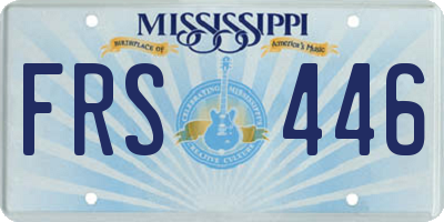 MS license plate FRS446