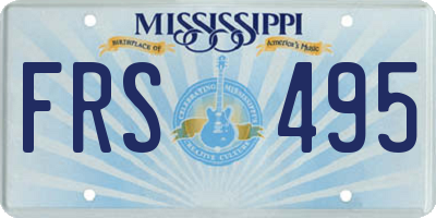MS license plate FRS495