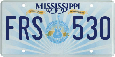 MS license plate FRS530