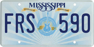 MS license plate FRS590