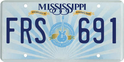 MS license plate FRS691