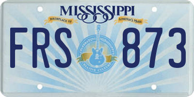 MS license plate FRS873