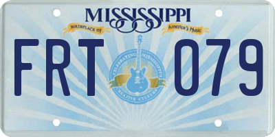 MS license plate FRT079