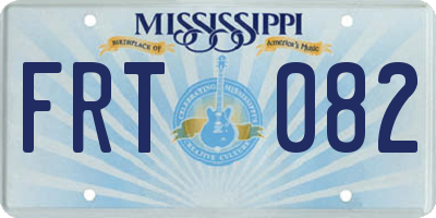 MS license plate FRT082